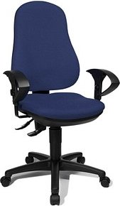 Thumbnail - Topstar Bürostuhl Point 70, 8170UG26 Stoff blau, Gestell schwarz