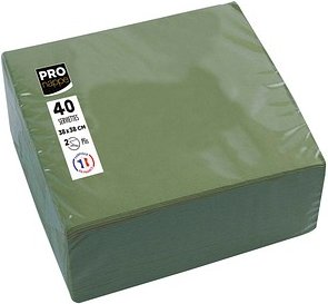 PROnappe Servietten olivgrün 2-lagig 38,0 x 38,0 cm, 40 St.