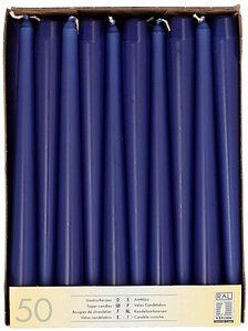 Thumbnail - 50 STARPAK Kerzen dunkelblau