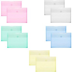 Thumbnail - FolderSys Dokumententaschen DIN A5 farbsortiert glatt 0,20 mm, 10 St.