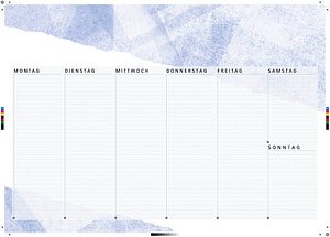 Schreibtischunterlage blau Papier 60,0 x 42,0 cm, 40 Blatt