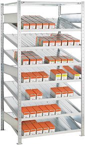 Thumbnail - SCHULTE Schrägbodenregal 13650-130 silber 130,0 x 80,0 x 200,0 cm