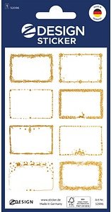 AVERY Zweckform Aufkleber Rahmen, gold, 8 Etiketten