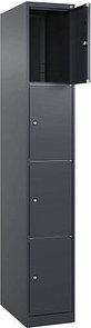 CP Schließfachschrank Classic Plus anthrazitgrau 080000-104 S10010, 4 Schließfächer 30,0 x 50,0 x 185,0 cm