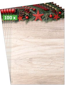 SIGEL Weihnachtsbriefpapier Chalet Style Motiv DIN A4 90 g/qm 100 Blatt