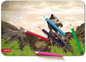 Thumbnail - ROTH Schreibtischunterlage Tyrannosaurus bunt Kunstleder 59,0 x 39,0 cm, 1 St.