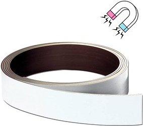 FRANKEN Magnetband selbstklebend weiß 1,5 cm x 10,0 m