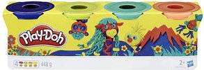 Play-Doh Knete WILD farbsortiert, 4 Farben je 112,0 g