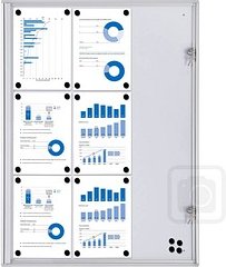 Showdown® Displays Schaukasten Economy XS silber 9x DIN A4, 1 St.