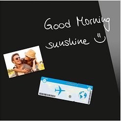 Be!Board® Glas-Magnettafel 45,0 x 45,0 cm schwarz