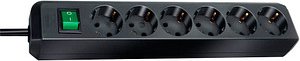 brennenstuhl Eco-Line 6-fach Steckdosenleiste mit Schalter 1,5 m schwarz