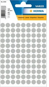 Thumbnail - HERMA Klebepunkte 1838 grau Ø 8,0 mm, 10x 540 St.
