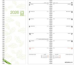 ZETTLER KALENDER Buchkalender Wochenvormerkbuch mit Steuerterminen 2026 beige