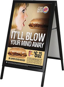 update displays Kundenstopper Slide In schwarz DIN A1 2 Fächer 65,1 x 8,5 x 90,7 cm, 1 St.