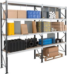 Thumbnail - Manorga Schwerlastregal EPSIVOL ARZ2512604DAOA014 lichtgrau, graphitgrau 125,0 x 60,0 x 250,0 cm