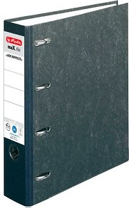 herlitz Wolkenmarmor-Papier Doppelordner schwarz Karton 7,0 cm, 1 St.