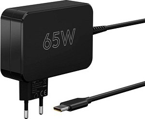 goobay Ladekabel mit Adapter schwarz, Kabellänge: 1,8 m, 65 Watt