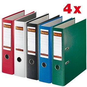 20 bene No1 POWER Ordner farbsortiert Kunststoff 8,0 cm DIN A4