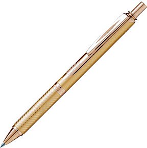 Pentel EnerGel BL407 Gelschreiber gold/silber 0,35 mm, Schreibfarbe: schwarz, 1 St.
