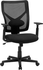 SONGMICS Bürostuhl, OBN36BK Stoff schwarz, Gestell schwarz