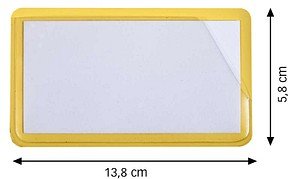 EICHNER Etikettentaschen gelb 13,8 x 5,8 cm, 50 St.