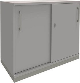 fm Schiebetürenschrank Oldenburg, 4260429767236 lichtgrau 1 Fachboden 100,0 x 44,2 x 78,1 cm