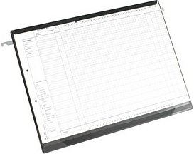 BOI Hängehefter für Dienstpläne- bzw. Intensivkurven Kunststoff schwarz DIN A3 1x Klemmleiste, 5 St.