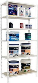 Thumbnail - Simonrack Schwerlastregal MADERCLICK SUPERPLUS 6 8435104955604 weiß, braun 110,0 x 50,0 x 250,0 cm