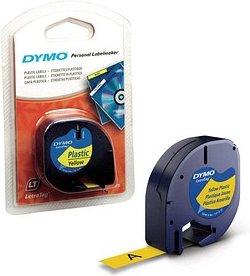 Thumbnail - DYMO Schriftband LetraTag 91222 S0721620, 12 mm schwarz auf gelb