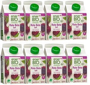 enerBiO Rote Bete Bio-Direktsaft 8x 0,5 l