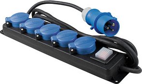 as-Schwabe 5-fach Steckdosenleiste mit Schalter 4,5 m schwarz