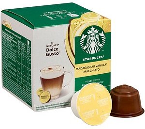 NESCAFÉ DOLCE GUSTO® STARBUCKS® Macciato Madagascar Vanilla Kaffeekapseln, mild, 6 Portionen