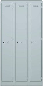 BISLEY Spind lichtgrau PL3050T1645, 3 Schließfächer 90,0 x 50,0 x 180,0 cm