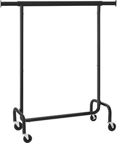 SONGMICS Rollgarderobe schwarz Metall 110,0/150,0 x 160,0 cm