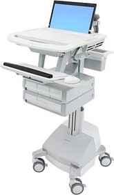 ergotron Visitenwagen StyleView SV44 Laptop grau für 1 Notebook, 1 Tastatur, 1 Maus