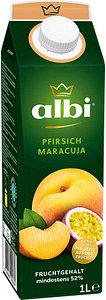 albi® Fruchtnektar Maracuja, Pfirsich 1,0 l