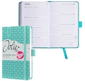 SIGEL Buchkalender Jolie 2026 aqua green