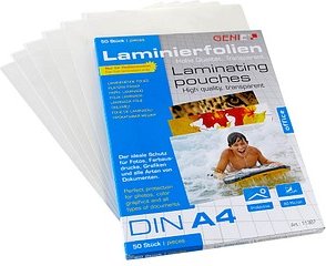Thumbnail - GENIE Laminierfolien glänzend für A4 80 micron, 50 St.