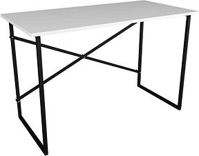 VCM my office Insasi Schreibtisch weiß rechteckig, U-Fuß-Gestell schwarz 90,0 x 50,0 cm