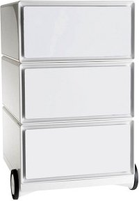 Thumbnail - PAPERFLOW easyBox Rollcontainer weiß 3 Auszüge 39,0 x 43,6 x 64,2 cm
