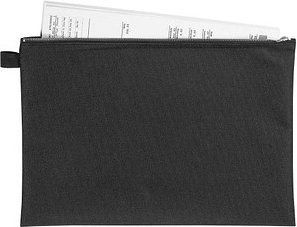 VELOFLEX Reißverschlussbeutel schwarz/silber Textil, 1 St.