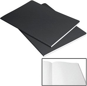 Thumbnail - SIGEL Notizhefte Linescape DIN A5 liniert, dunkelgrau, hellgrau Softcover 68 Seiten, 2 St.