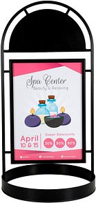 update displays Kundenstopper Wheel schwarz DIN B2