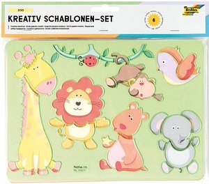 folia Zeichenschablonen-Set farbsortiert