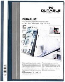 Thumbnail - DURABLE Präsentationshefter DURAPLUS Kunststoff dunkelblau DIN A4 überbreit, 25 St.