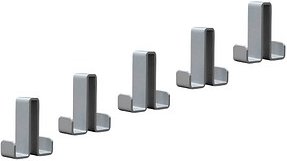 Kerkmann Garderobenhaken mit 5x 2 Haken silber, 5 St.