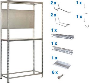 Thumbnail - Simonrack Werkbank-Set SIMONRACING grau 100,0 x 40,0 x 200,0 cm