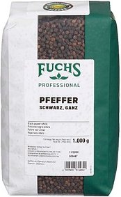 Fuchs Pfeffer schwarz ganz Gewürz, 1,0 kg