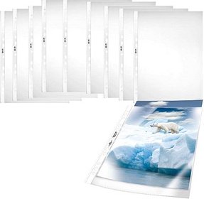 DURABLE Prospekthüllen DIN A4 transparent genarbt 0,08 mm, 50 St.