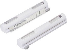 relaxdays Folienspender weiß, 2 St.